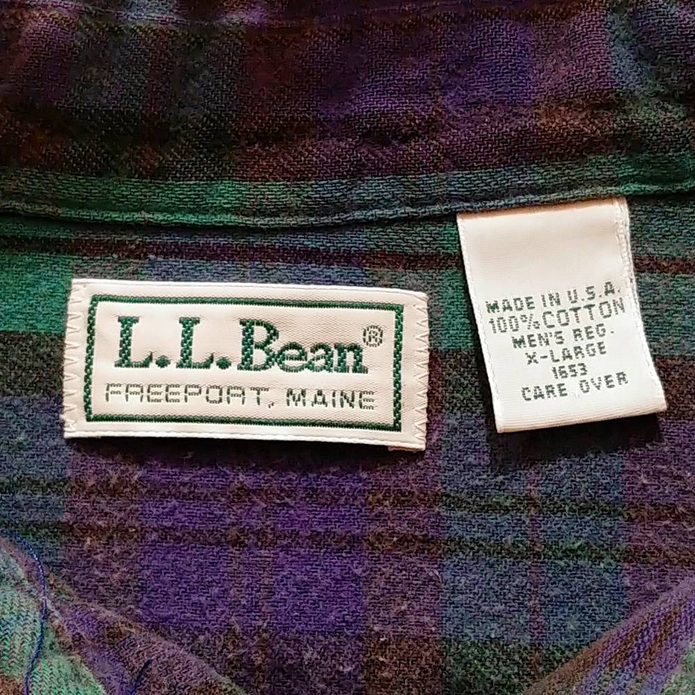 Vintage L.L. Bean| Flannel| U.S.A. Made